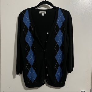 plaid cardigan